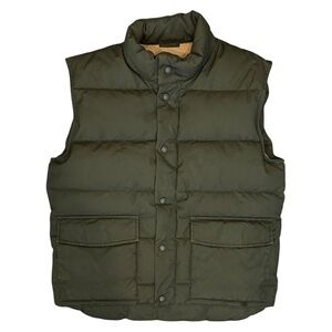 Cabela’s Premium Northern Goose Down Utility Puffer Vest Khaki Green Men Medium